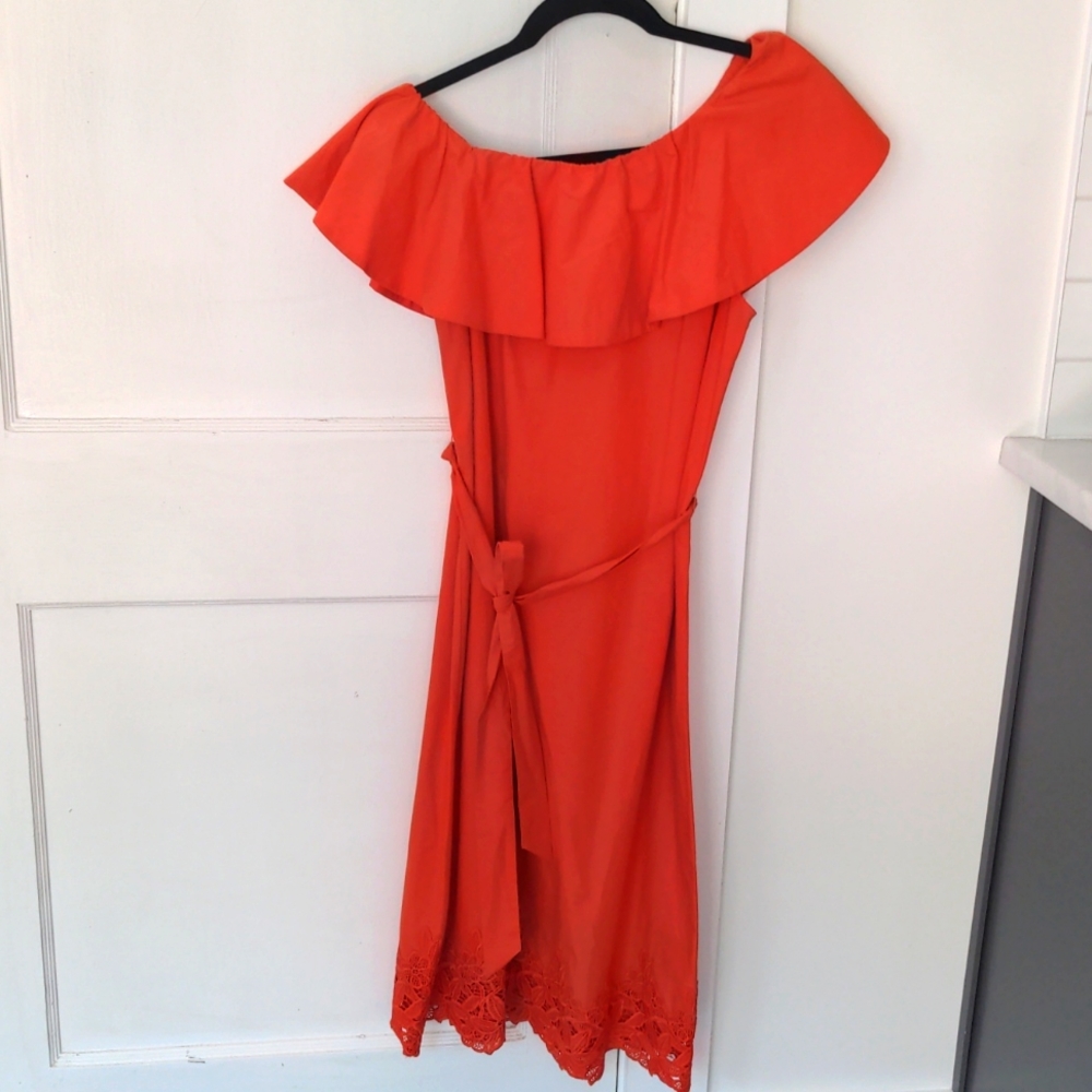 One Shoulder Top Riffle Dress